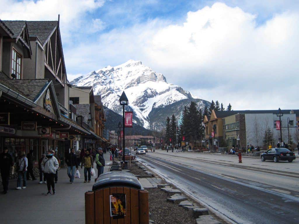 Mountain Rising Over Banff Town