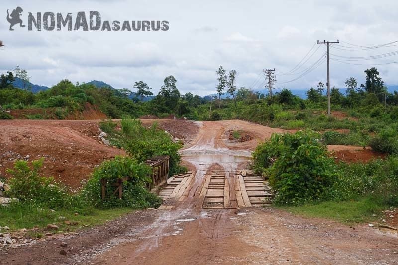 A Sturdy Bridge. Thakhek Loop Motorbike Scooter Laos