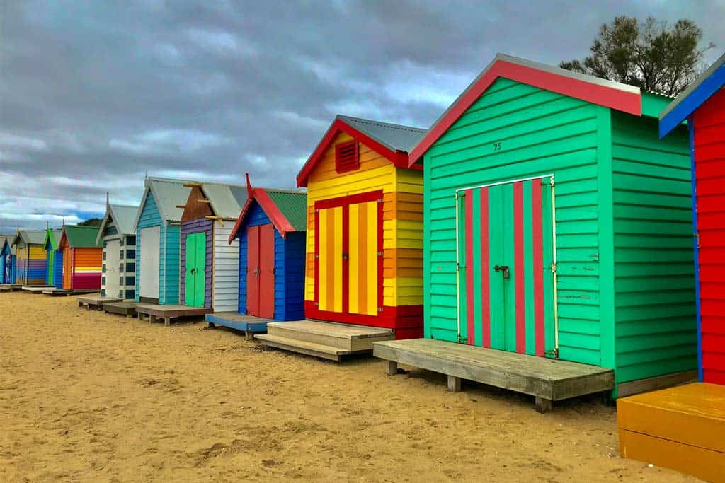 The Iconic Colourful Beach Boxes At Brighton Beach, Melbourne