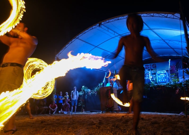 Fire Dancing Ton Say Bay Beach.