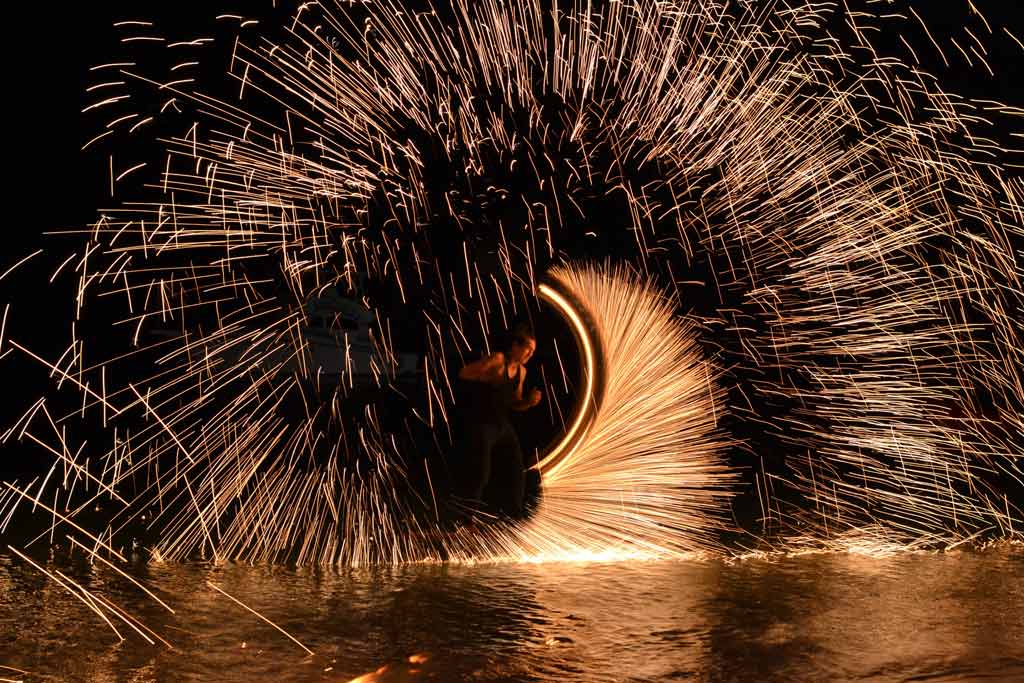 Man Fire Twirling