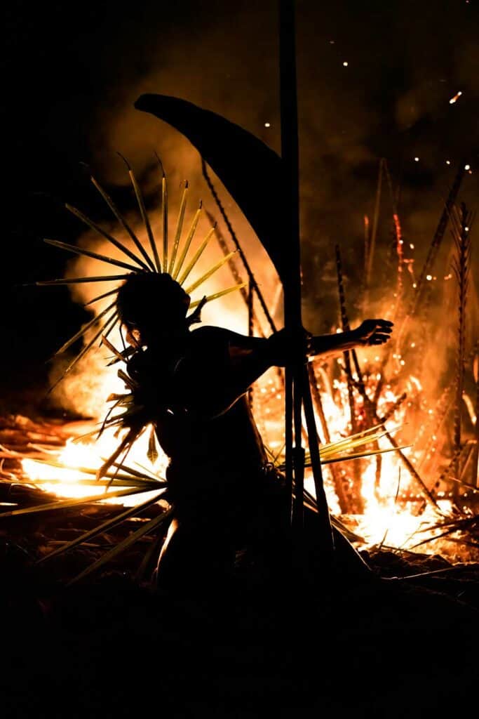 George Waimanu Dancing Around The Fire.