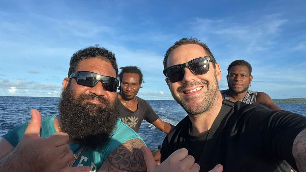Me And Garedd Coming Over On The Boat From Santa Ana.