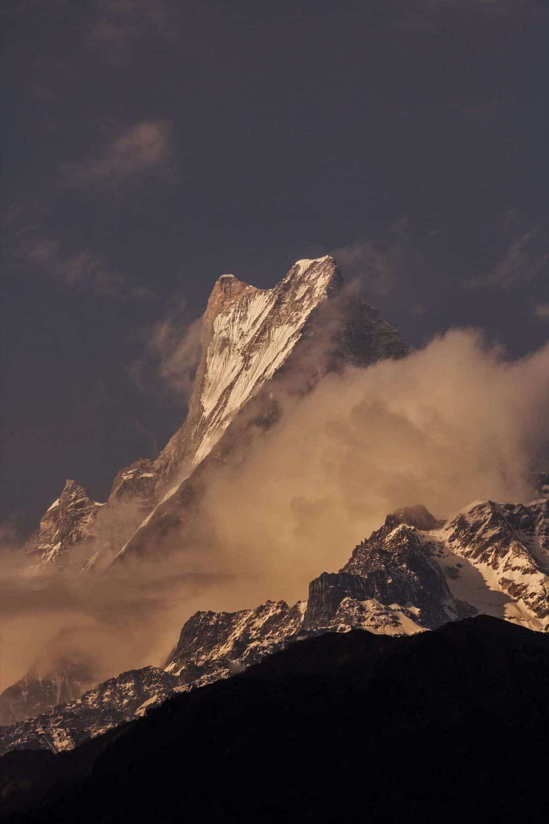 Sunset At Macchapuchhare