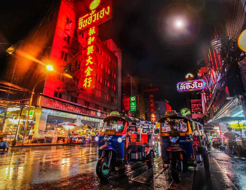 Tuk Tuk At Night In Thailand
