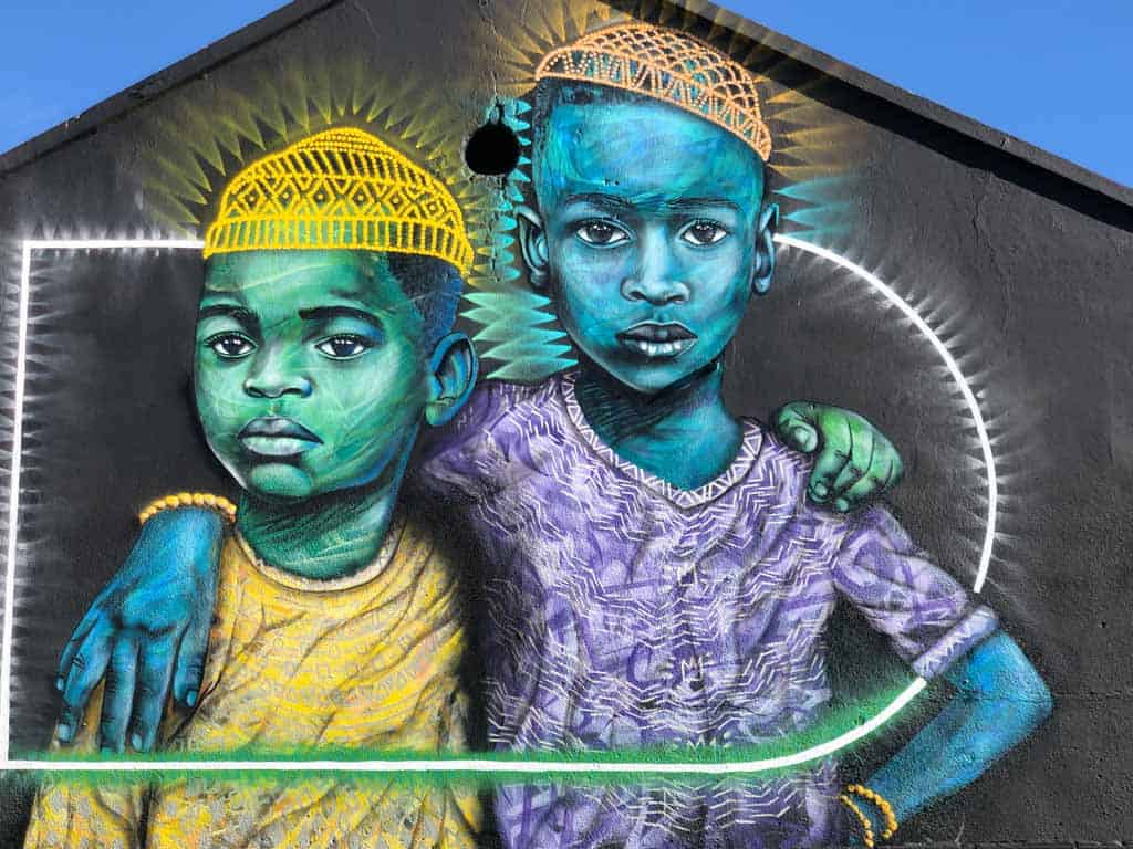 Street Art Two Boys